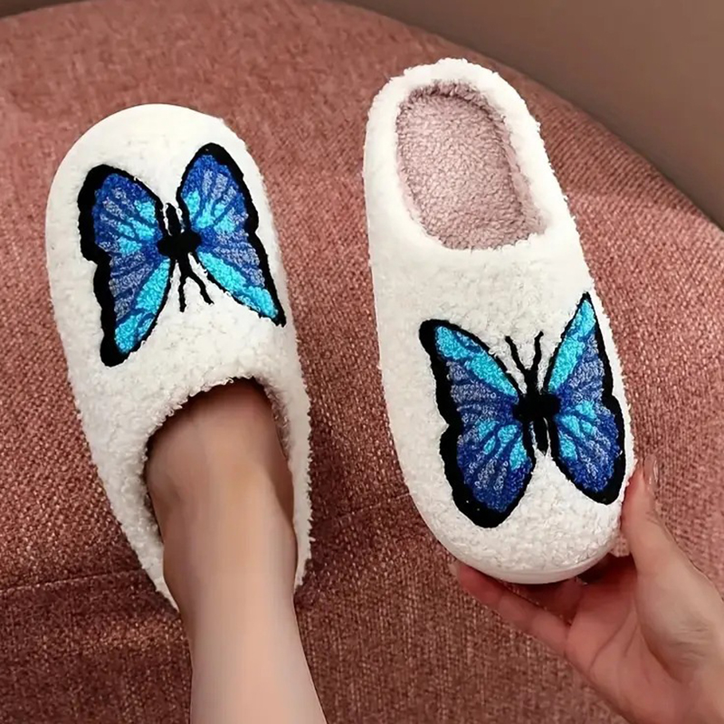 Embroidery Room - Унисекс пушистые хлопковые тапочки SHAJI с