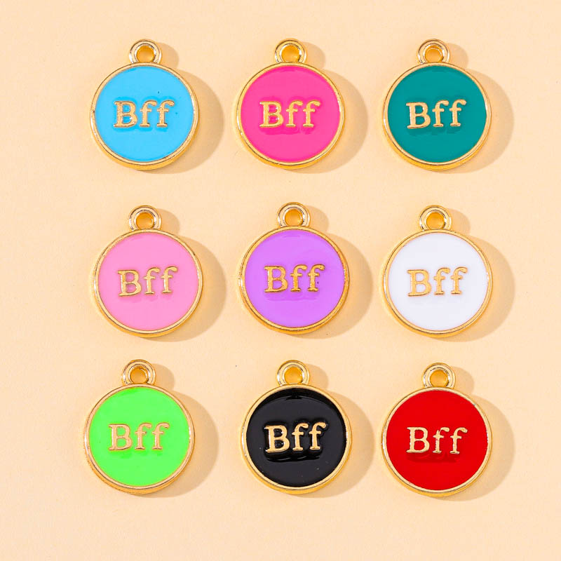 Embroidery Charm - Подвеска из сплава с буквами BFF,