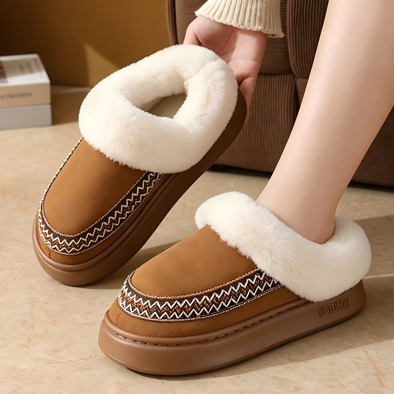 Embroidery Shoes - Зима 2026: Женские толстые теплые плюшевые