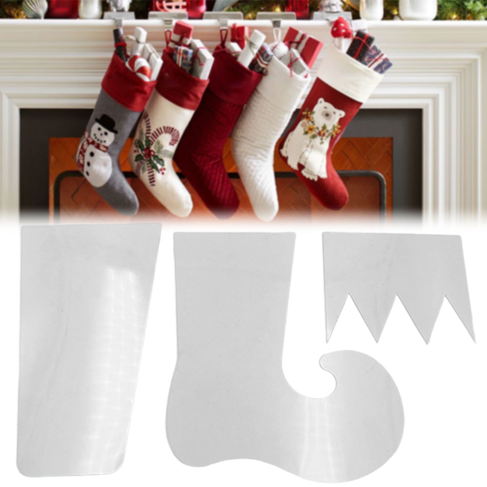 Embroidery Xmas Stocking - Шаблон рождественского чулок Elf, пластиковый шаблон