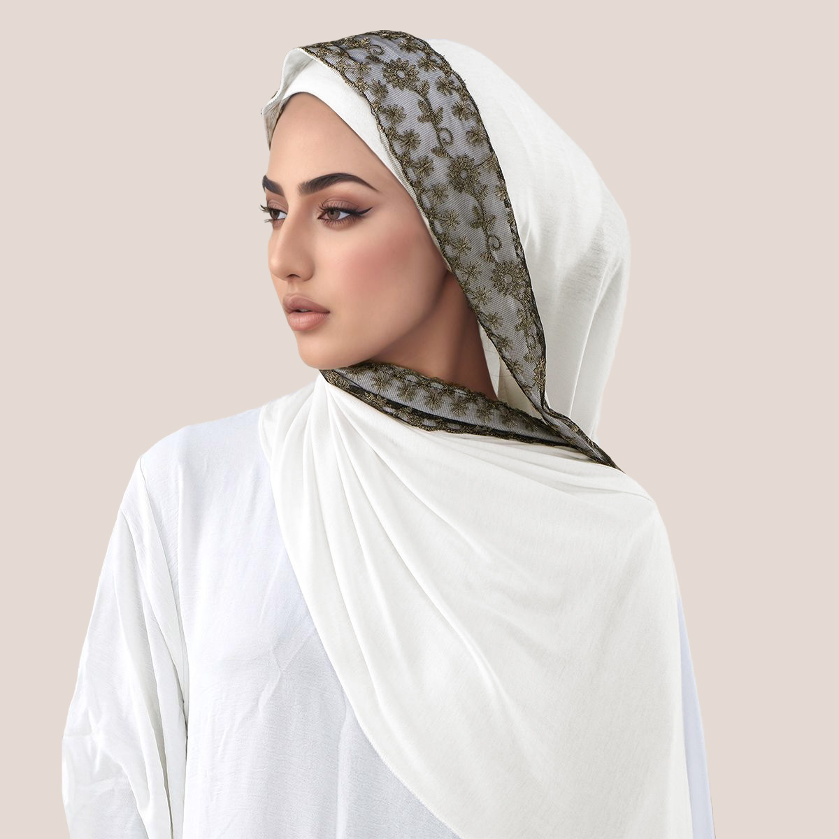 Хлопковый трикотаж с кружевной – обзор и цена Embroidery Shawl