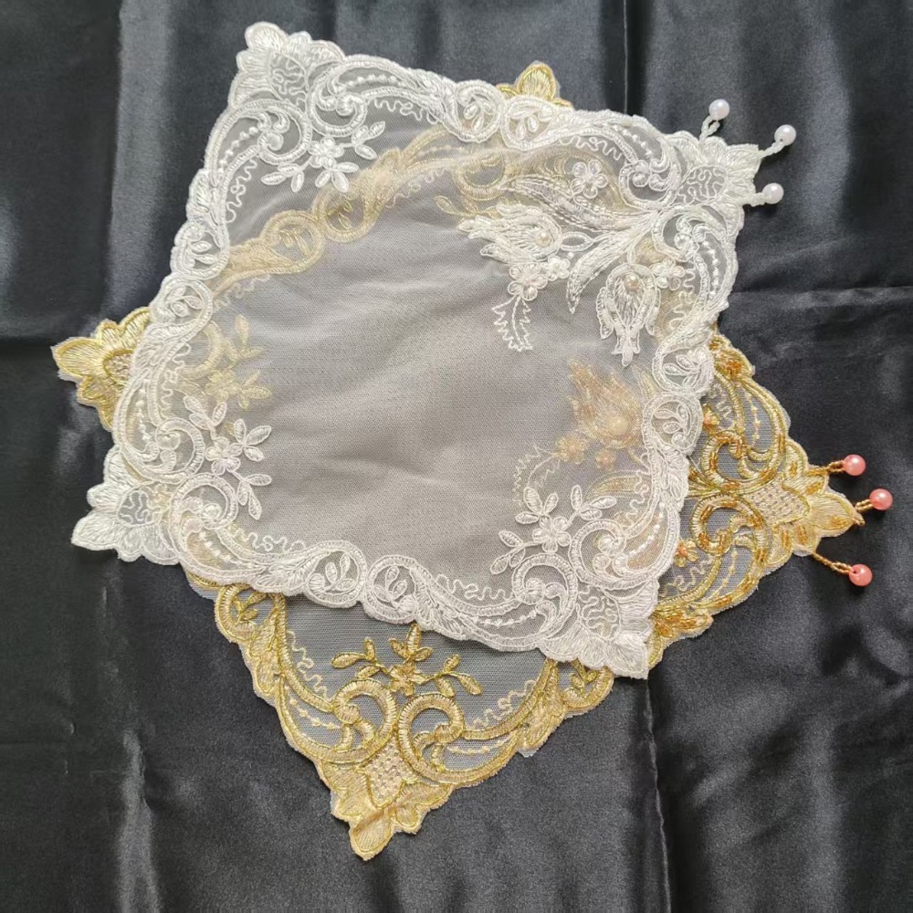Золотые квадратные салфетки с  – обзор и цена Embroidery Room