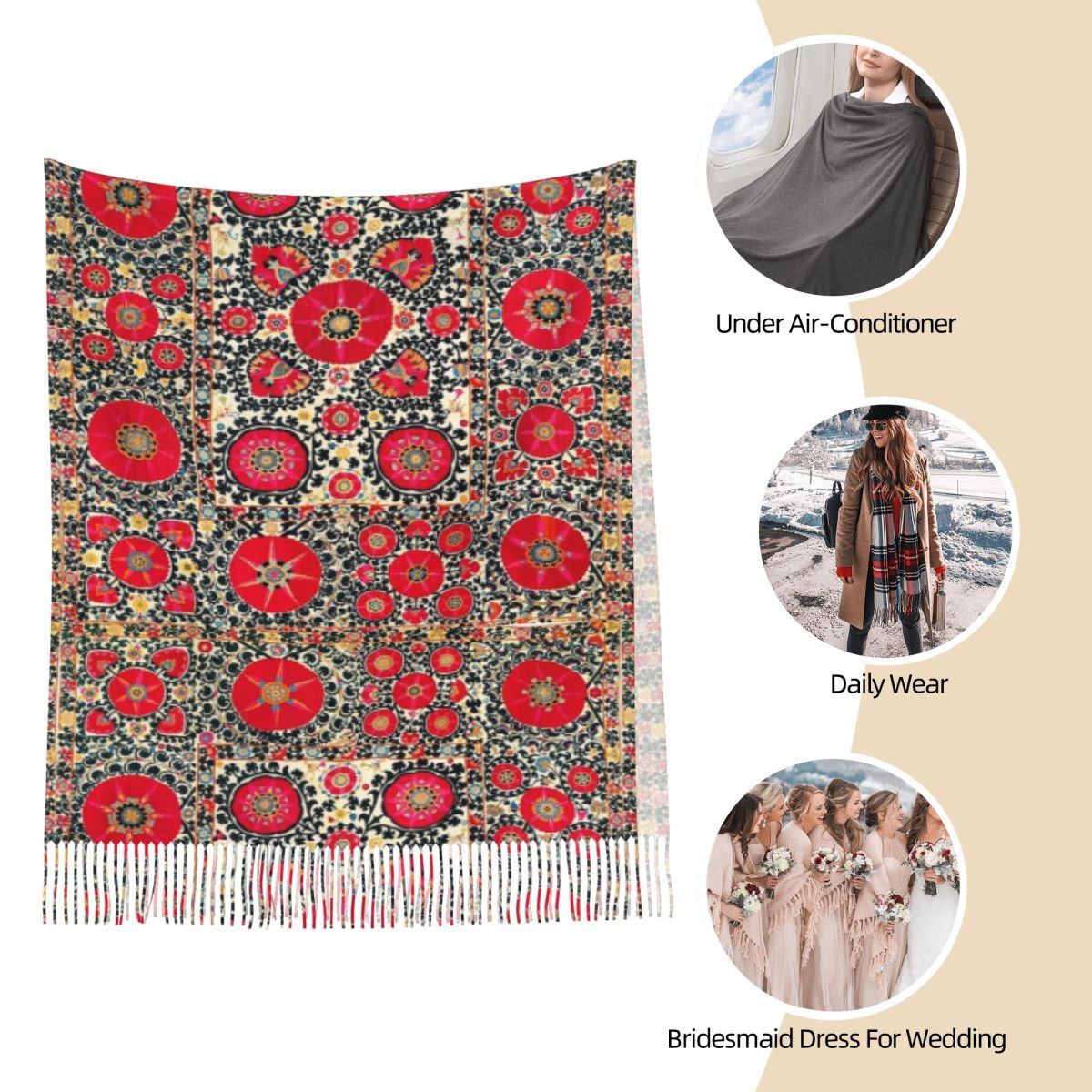 Shakhrisyabz Suzani узбекский  – обзор и цена Embroidery Shawl