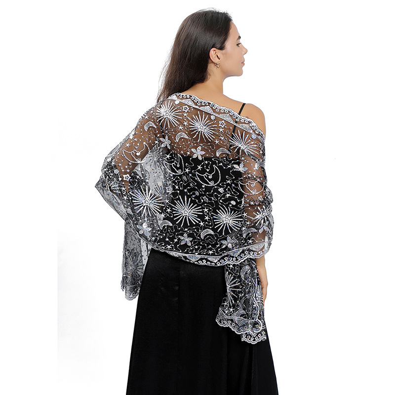 Блестящие вечерние платья с бл – обзор и цена Embroidery Shawl