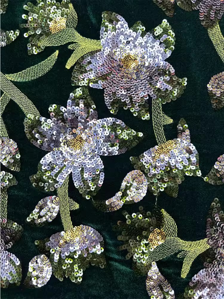 1 ярд винтажной бархатной ткан – обзор и цена Embroidery Beads